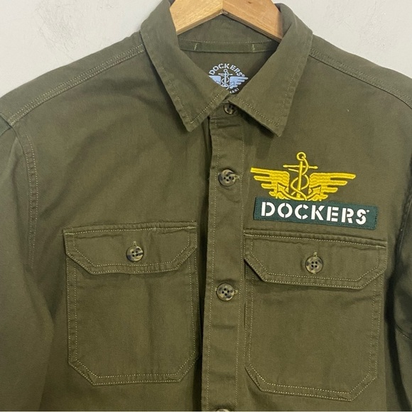 DOCKERS Men's Military Shirt Jacket - Picture 6 of 12